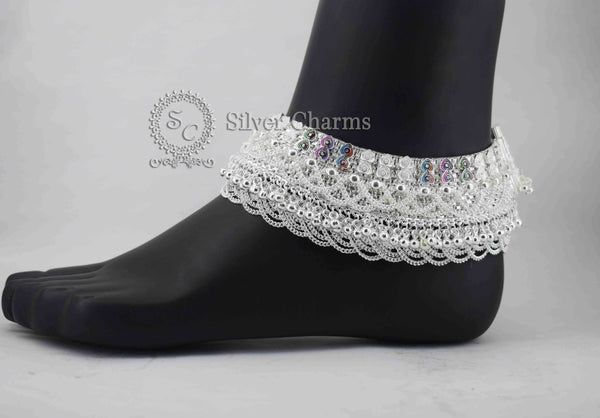 Silver payal deals ka design