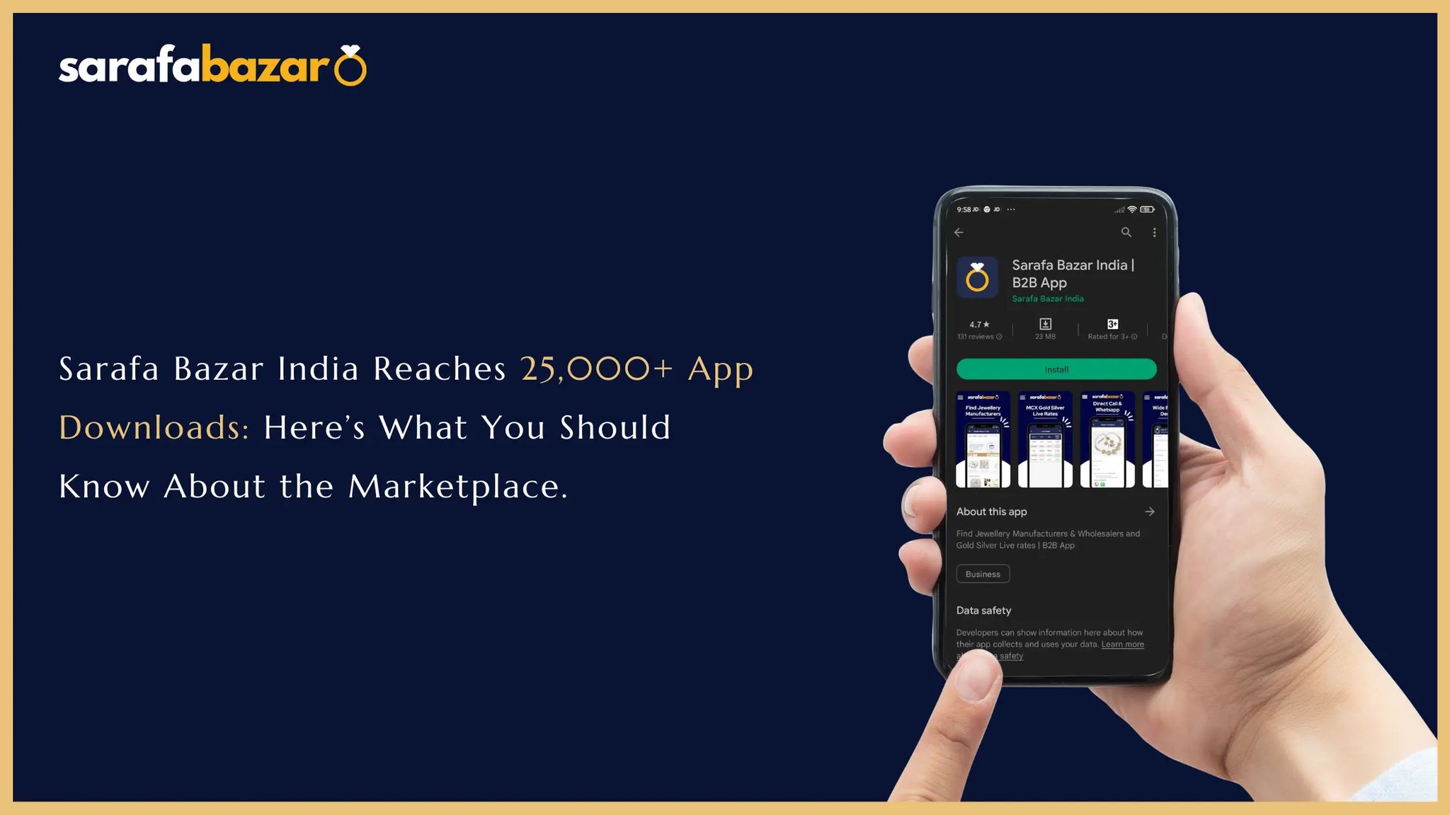 Sarafa Bazar India reaches 25000 app downloads