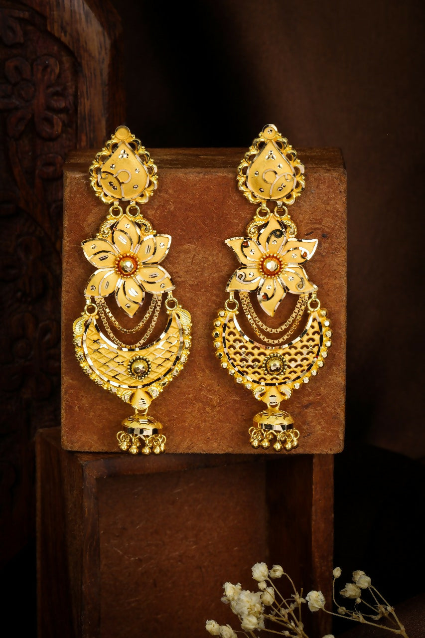 Gold Earrings Sarafa Bazar India