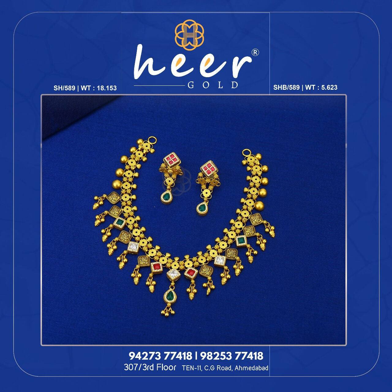 Kundan Antique Necklace Sarafa Bazar India