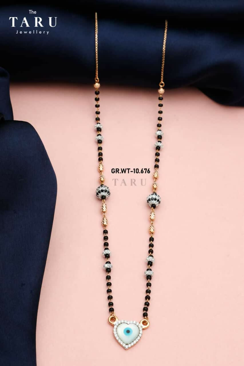 18kt Rose Gold Designer Mangalsutra Sarafa Bazar India