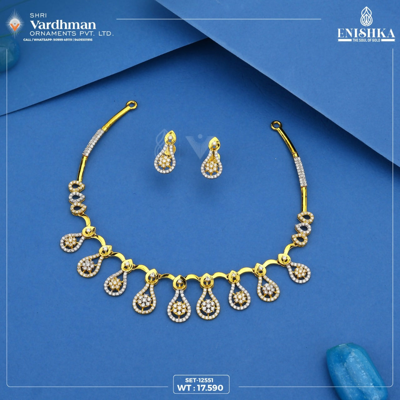 CZ Necklace Sarafa Bazar India