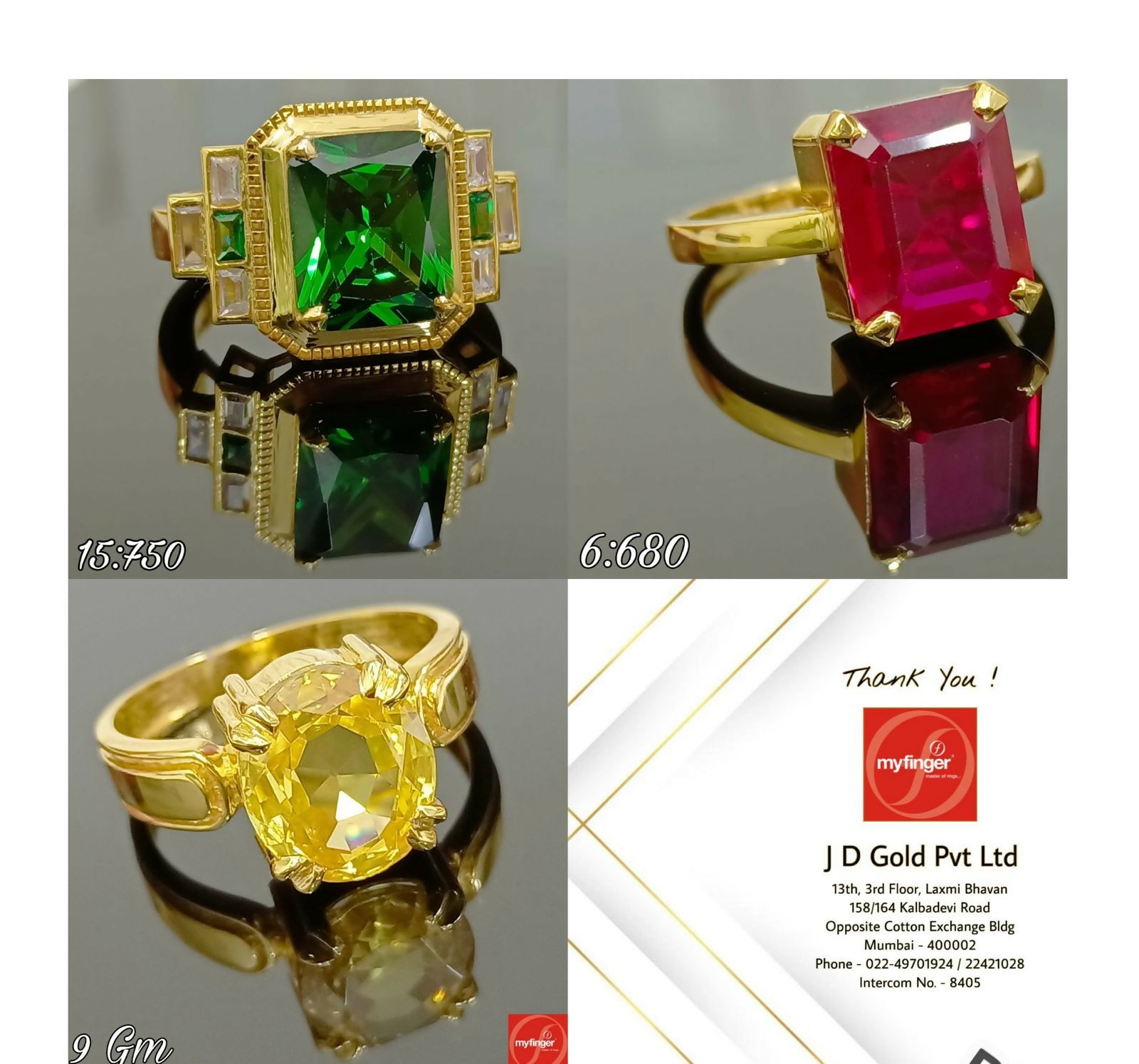 Gold Stone Ring Sarafa Bazar India