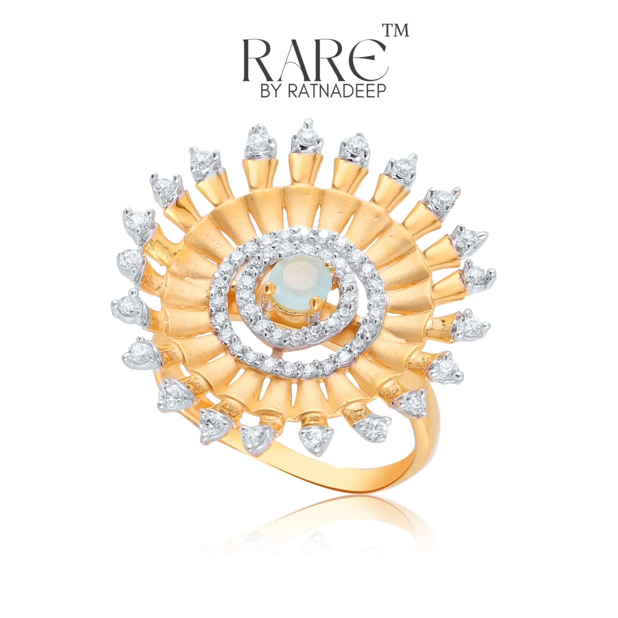 Solatire CZ Ladies Rings Sarafa Bazar India