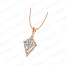 14K Rose Gold Diamond Stylish Pendant Sets Sarafa Bazar India