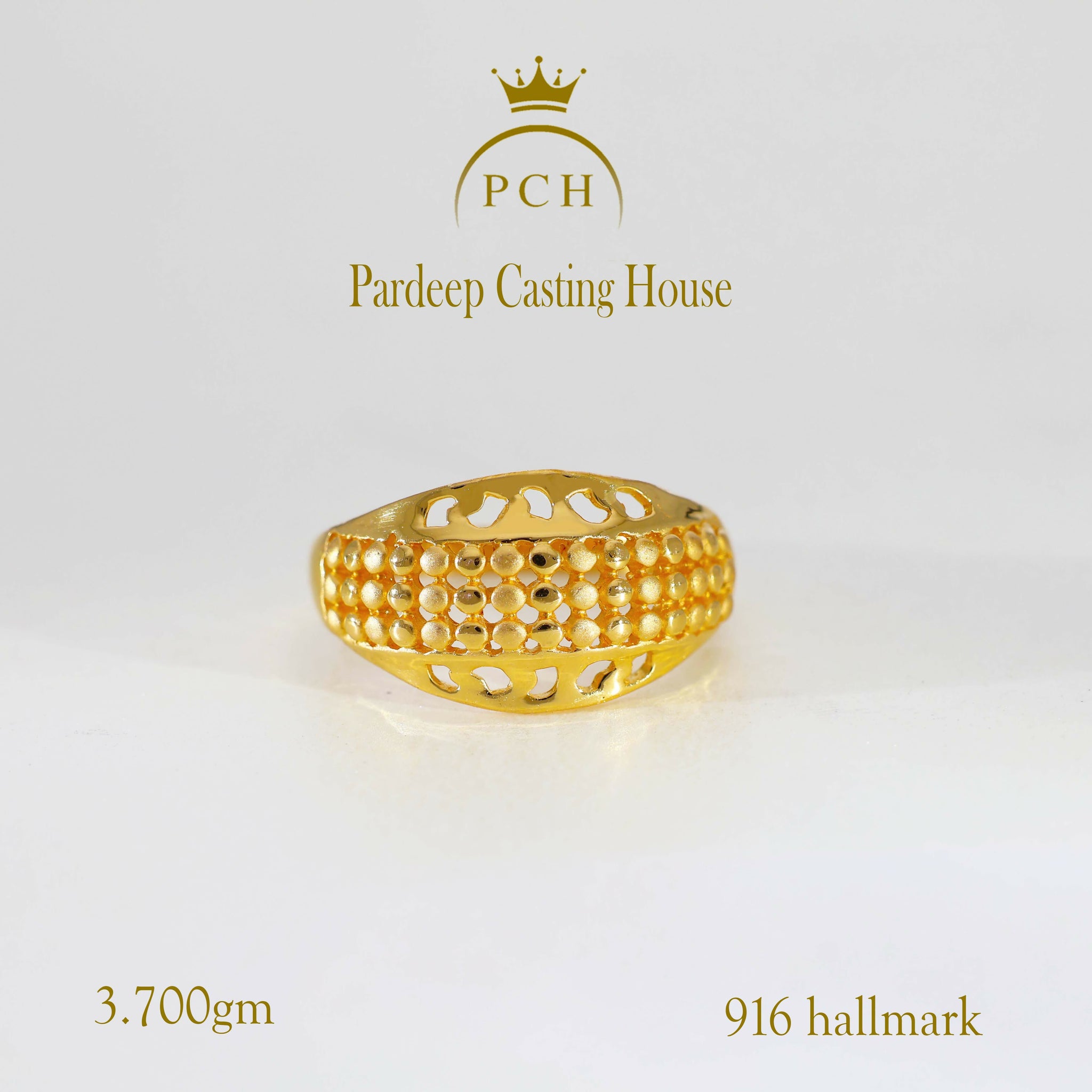 Party Wear Ladies Gold Finger Ring Sarafa Bazar India