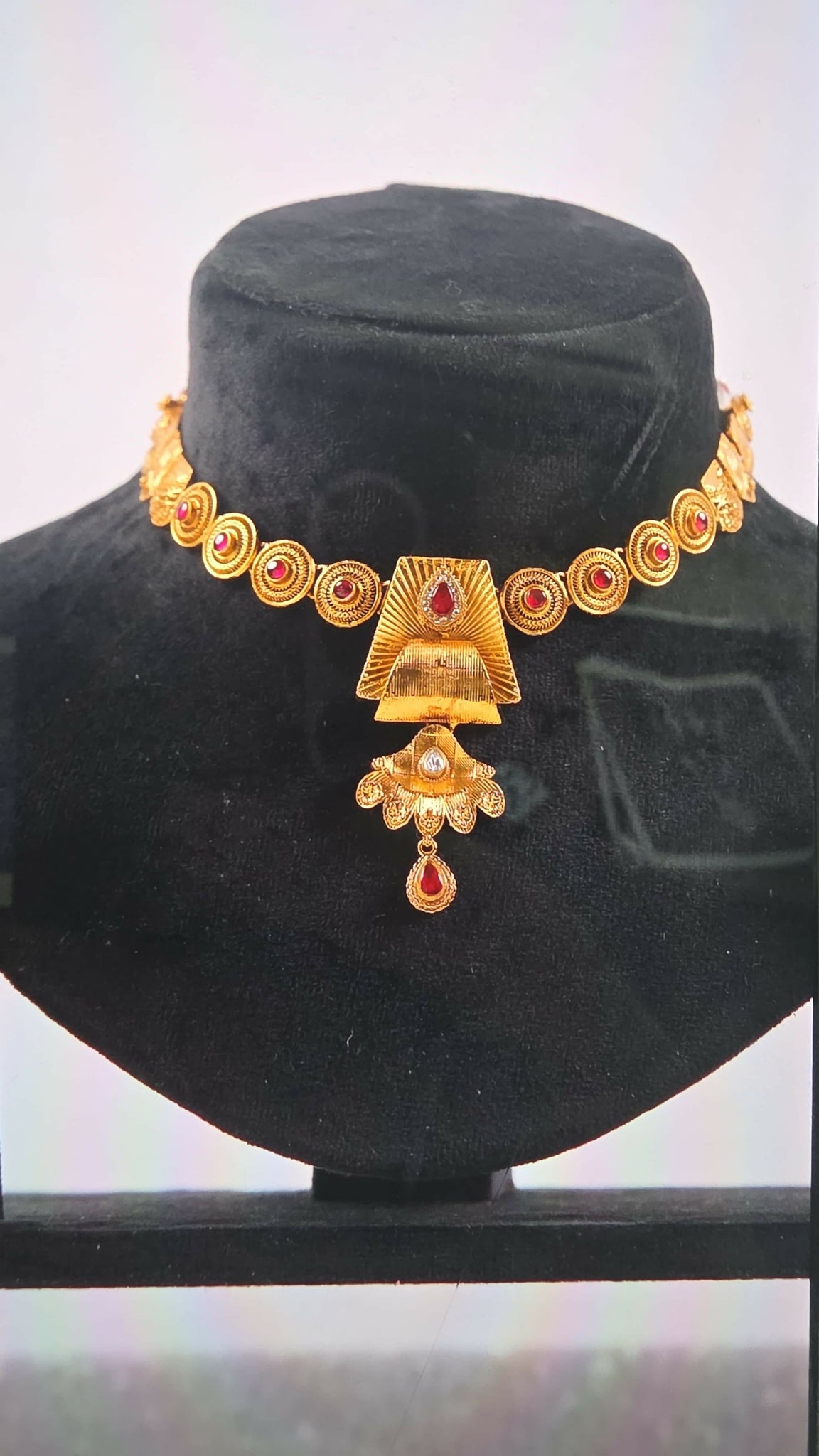 Silver Gold Plated Necklace Sarafa Bazar India