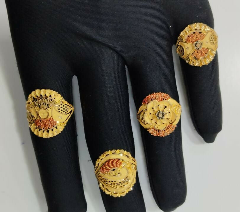Gold Ladies Rings Sarafa Bazar India