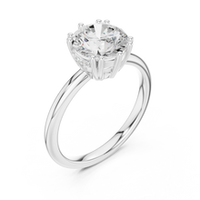Oval Cut Lab Grown Diamond Women's Ring 9Kt White Gold LR-66 Sarafa Bazar India