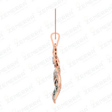 Elegant 14K Rose Gold Diamond Pendant Set With Green Stone Sarafa Bazar India