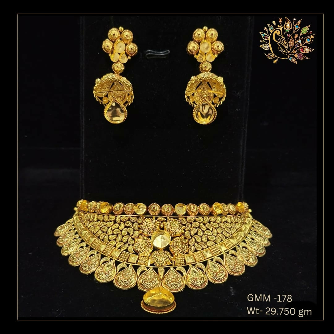 Antique Ghat Choker Set Sarafa Bazar India