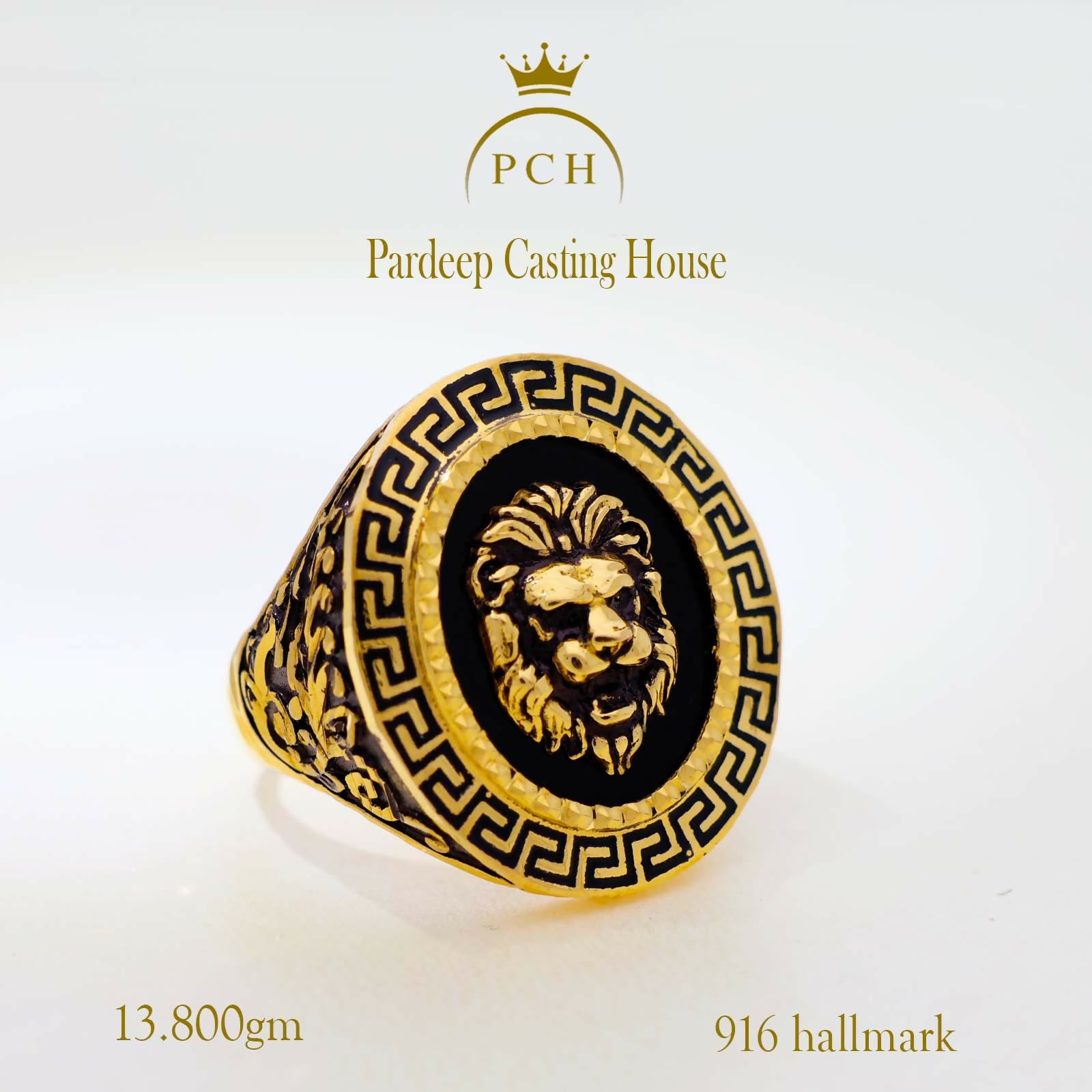 Royal Lion Gold Ring Sarafa Bazar India