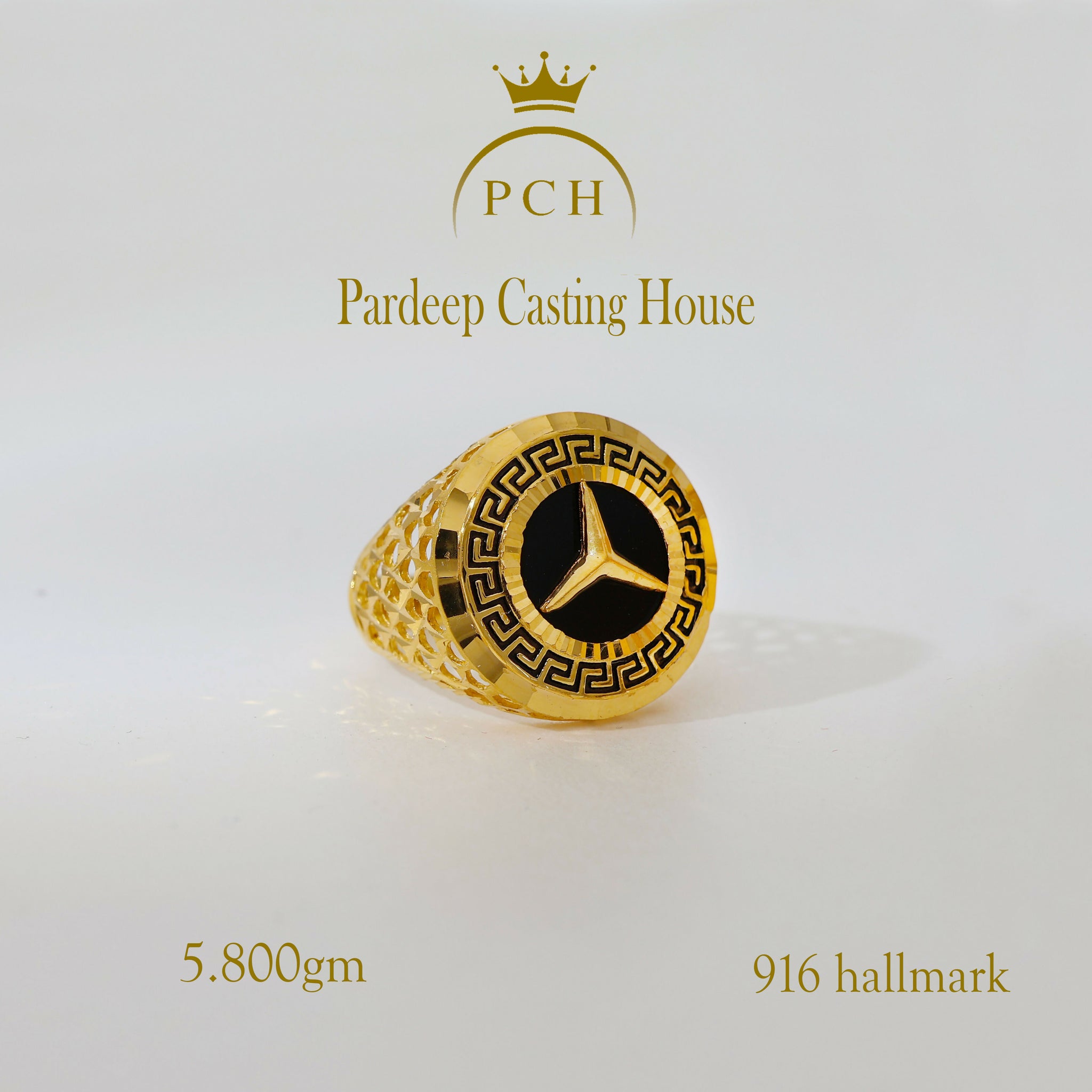 Gents Mercedes Logo Ring Sarafa Bazar India