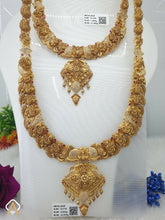 Antique Temple CZ Necklace & Long Set Sarafa Bazar India