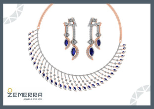 14K Diamond Necklace – Real Gold Sarafa Bazar India