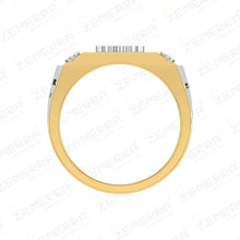 14K Gold Deer head motif Signet Ring For Men Sarafa Bazar India