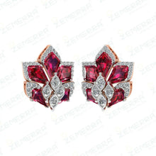 14K Gold Diamond Floral Earring - New Design Sarafa Bazar India