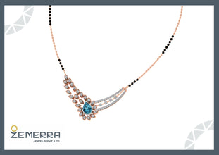 14K Gold Diamond Mangalsutra – Modern Grace Sarafa Bazar India