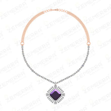 14K Gold Diamond Necklace – Modern Elegance Sarafa Bazar India