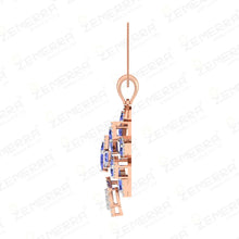 14K Gold Diamond Pendant Set for Women Sarafa Bazar India