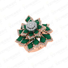 14K Gold Diamond Stone Rings – Elegant Shine Sarafa Bazar India