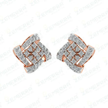 14K Gold Diamond Stud Stylish Earrings Sarafa Bazar India