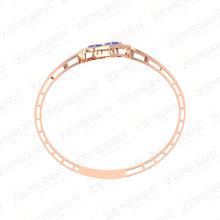 14K Gold Diamond Two Center Hexagon Shape Open Bracelets Sarafa Bazar India
