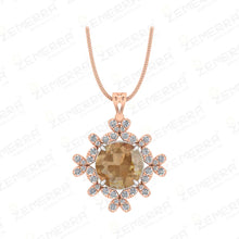 14K Gold Pendant Sets with Diamonds Sarafa Bazar India