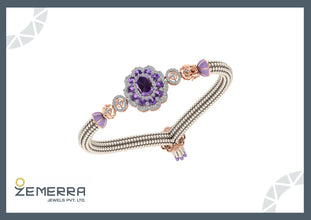 14K Gold & Stone Diamond Bracelets Sarafa Bazar India