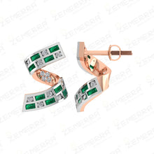 14K Real Gold Diamond Swirl Pendant Set - New Collection Sarafa Bazar India