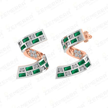 14K Real Gold Diamond Swirl Pendant Set - New Collection Sarafa Bazar India