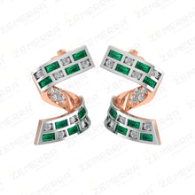 14K Real Gold Diamond Swirl Pendant Set - New Collection Sarafa Bazar India