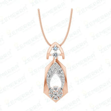 14K Real Gold & Natural Diamond Pendant Set Sarafa Bazar India