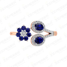 14K Rose Gold Diamond Engagement Ring For Her Sarafa Bazar India