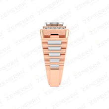 14K Rose Gold Diamond Men's Ring New Design Sarafa Bazar India