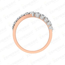 14K Rose Gold Diamond Ring – Sparkling Elegant Style Sarafa Bazar India