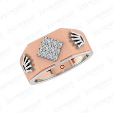 14K Rose Gold Diamond Studded Men's Rings Sarafa Bazar India
