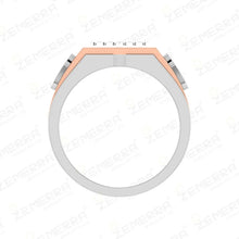 14K Rose Gold Diamond Studded Men's Rings Sarafa Bazar India