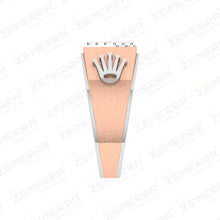 14K Rose Gold Diamond Studded Men's Rings Sarafa Bazar India