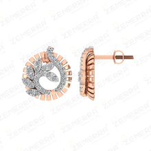 14K Rose Gold Diamond Stylish Pendant Set Sarafa Bazar India