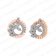 14K Rose Gold Diamond Stylish Pendant Set Sarafa Bazar India