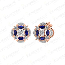 14K Rose Gold Diamond Unique Pendant Set Sarafa Bazar India