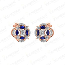 14K Rose Gold Diamond Unique Pendant Set Sarafa Bazar India