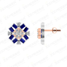 14K Rose Gold Floral Diamond Pendant Sets for Women Sarafa Bazar India