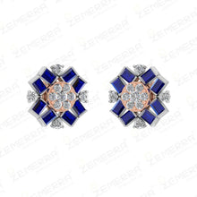 14K Rose Gold Floral Diamond Pendant Sets for Women Sarafa Bazar India