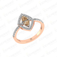 14K Rose Gold Rings with Real Diamonds Sarafa Bazar India