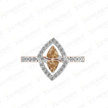 14K Rose Gold Rings with Real Diamonds Sarafa Bazar India