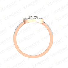 14K Rose Gold Rings with Real Diamonds Sarafa Bazar India