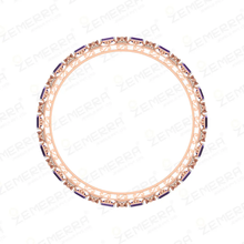 14K Rose Gold & Nuture Diamond Emerald Bangles Sarafa Bazar India