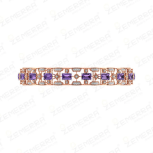 14K Rose Gold & Nuture Diamond Emerald Bangles Sarafa Bazar India